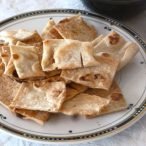 plate of homemade crackers